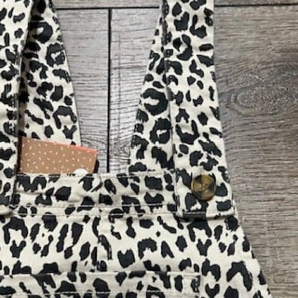 NEW‎ Leopard Animal Print Overall Dress Beige And Brown Girl’s Sz 9-10 NWT - Picture 5 of 14
